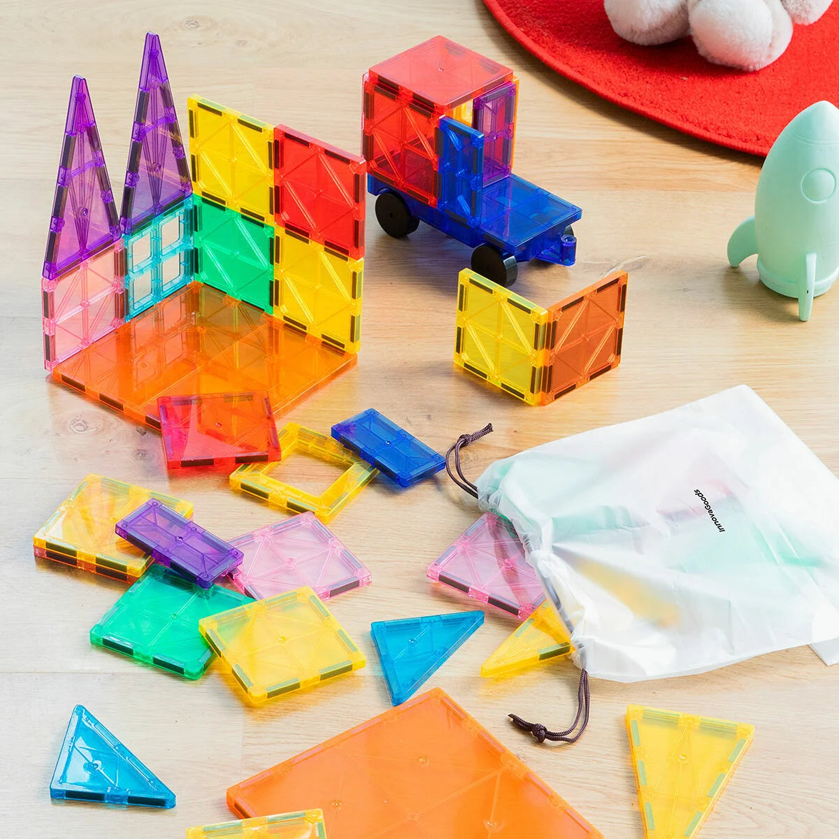 Magnetische 3D-Bausteine Magoks  57 Stücke – Produktansicht 3