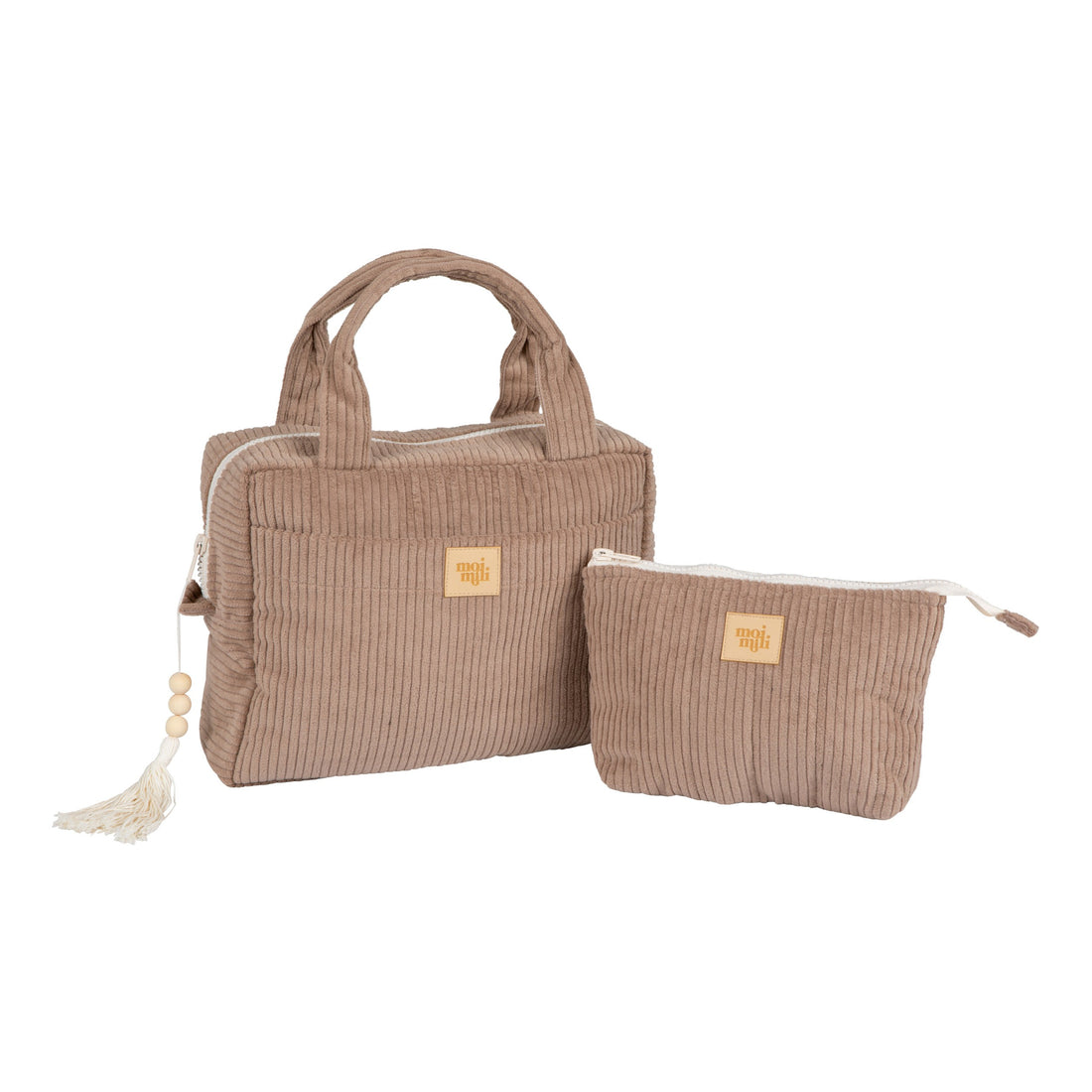 Kosmetiktaschen-Set 2-teilig – Latte – Detailansicht 1