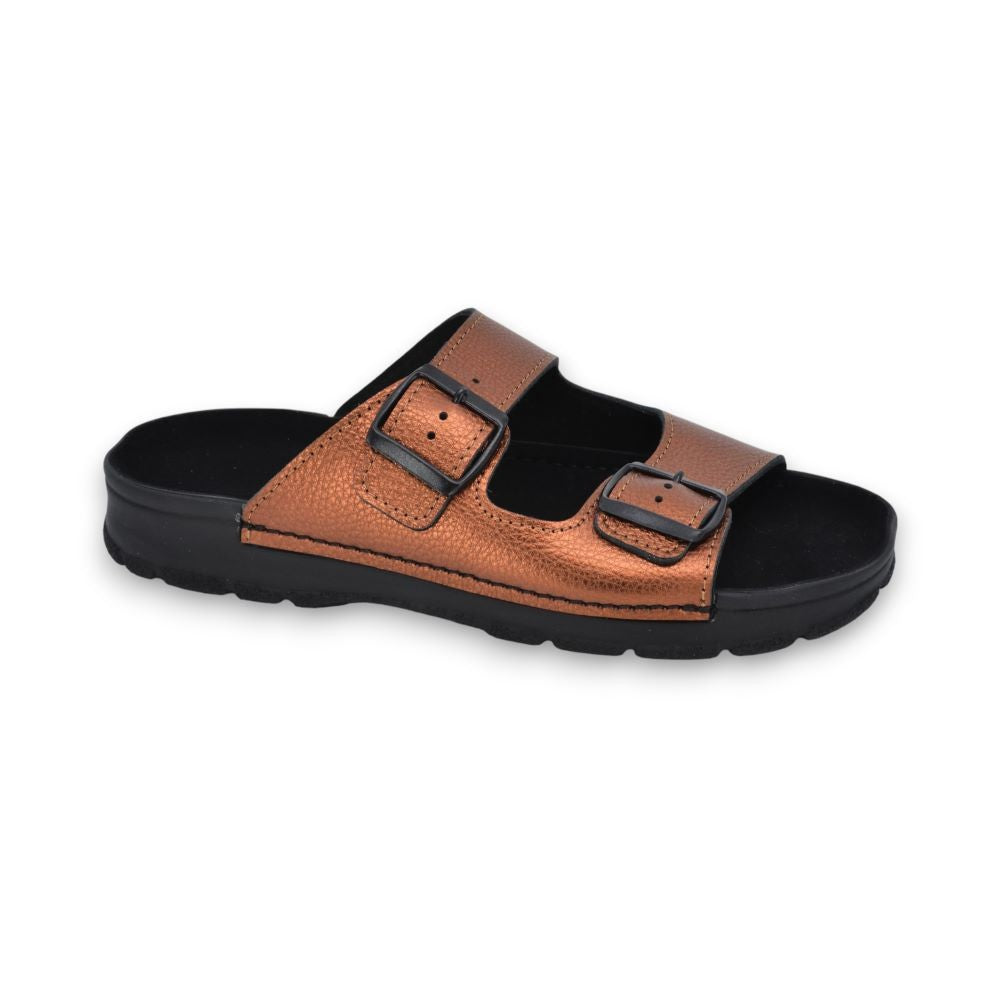 Meeliku Damen Leder Sandalen – Bronze