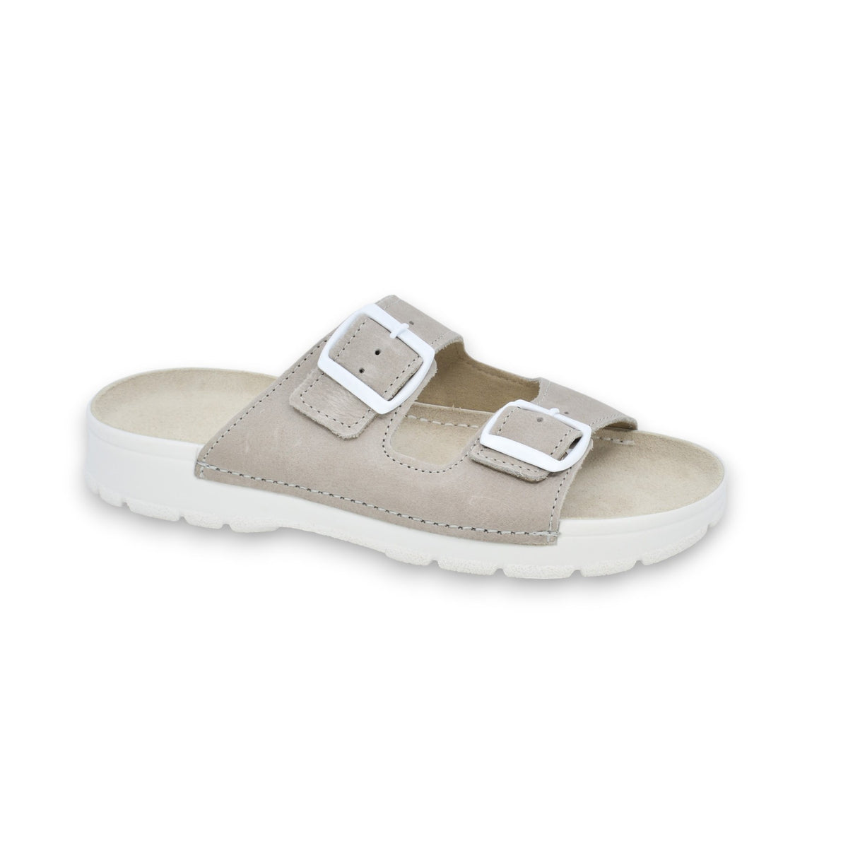 Meeliku Leder Sandalen – Grau/Weiß – Produktansicht 2