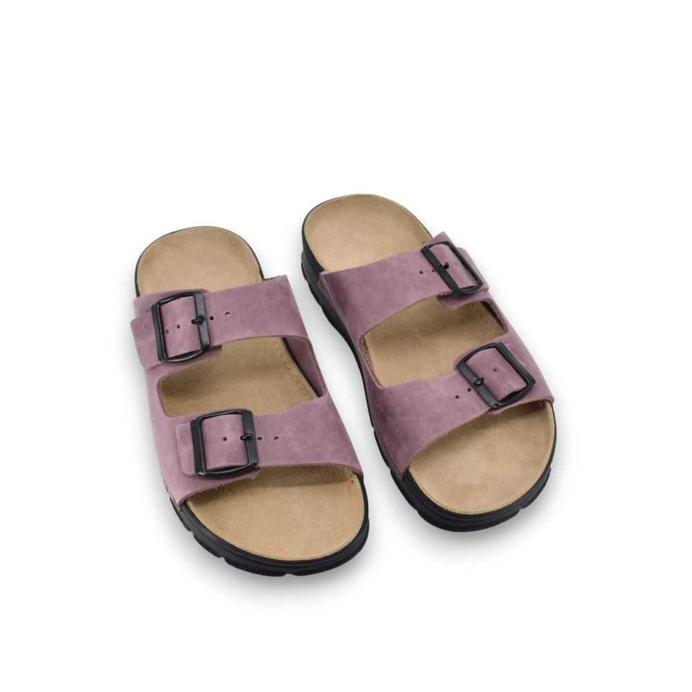 Meeliku Damen Leder Sandalen – Altrosa – Produktansicht 2