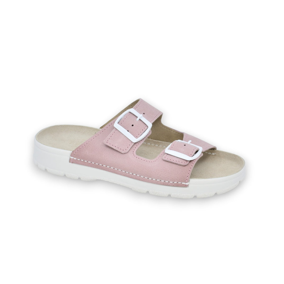 Meeliku Leder Sandalen – Rosa/Weiß