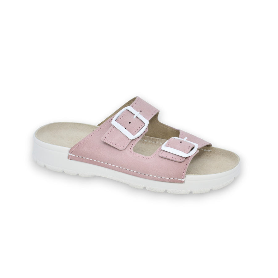 Meeliku Leder Sandalen – Rosa/Weiß