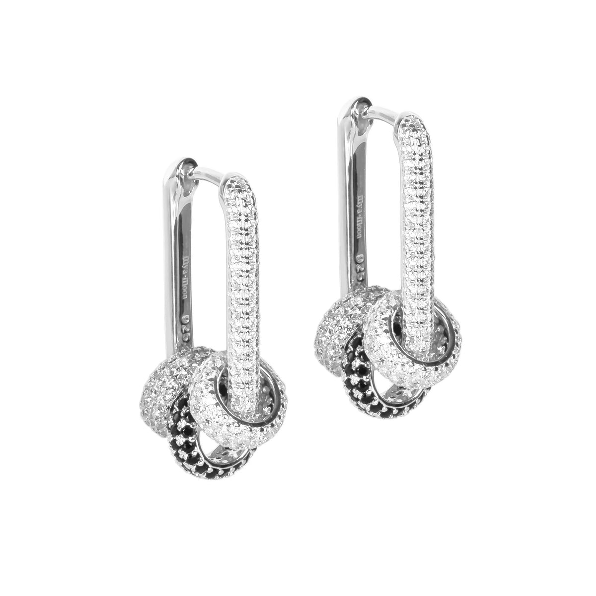 Metropolitan Glow White ZC L Rolling Charm Ohrringe – Produktansicht 3