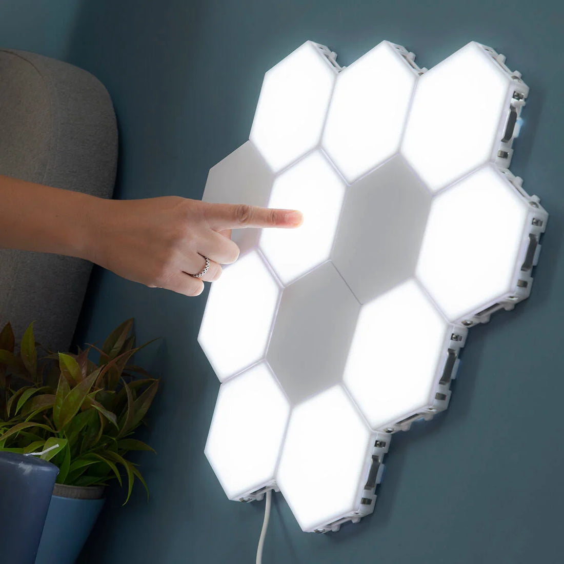 Modulare LED-Wandpanels Tilight 3er-Set – Detailansicht 3