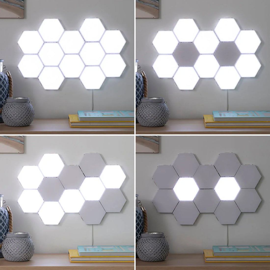 Modulare LED-Wandpanels Tilight 3er-Set – Detailansicht 1