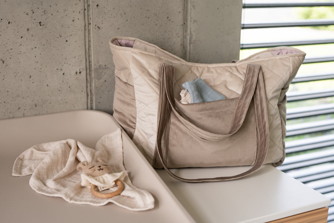 Mom- & Weekender-Tasche – Beige – Detailansicht 3