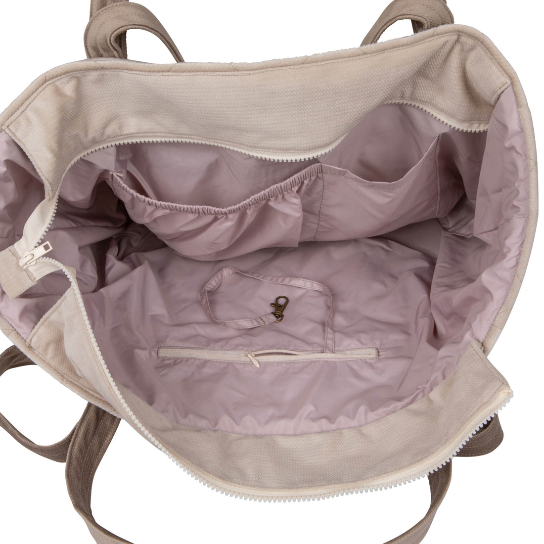 Mom- & Weekender-Tasche – Beige – Detailansicht 2