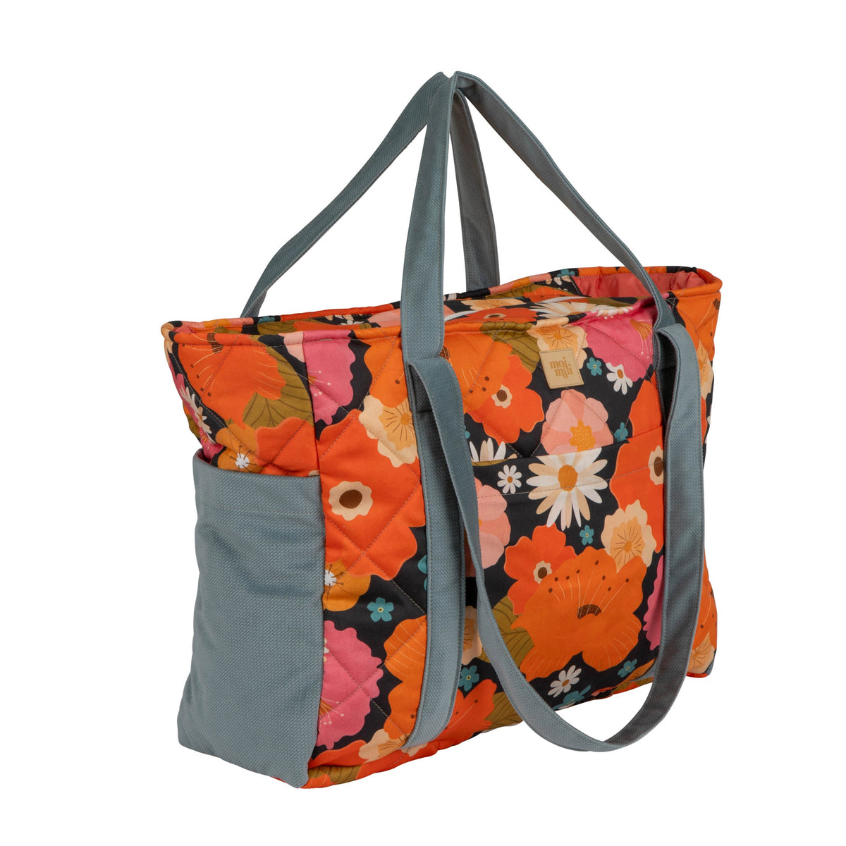Mom- & Weekender-Tasche – Picnic With Flowers – Produktansicht 3