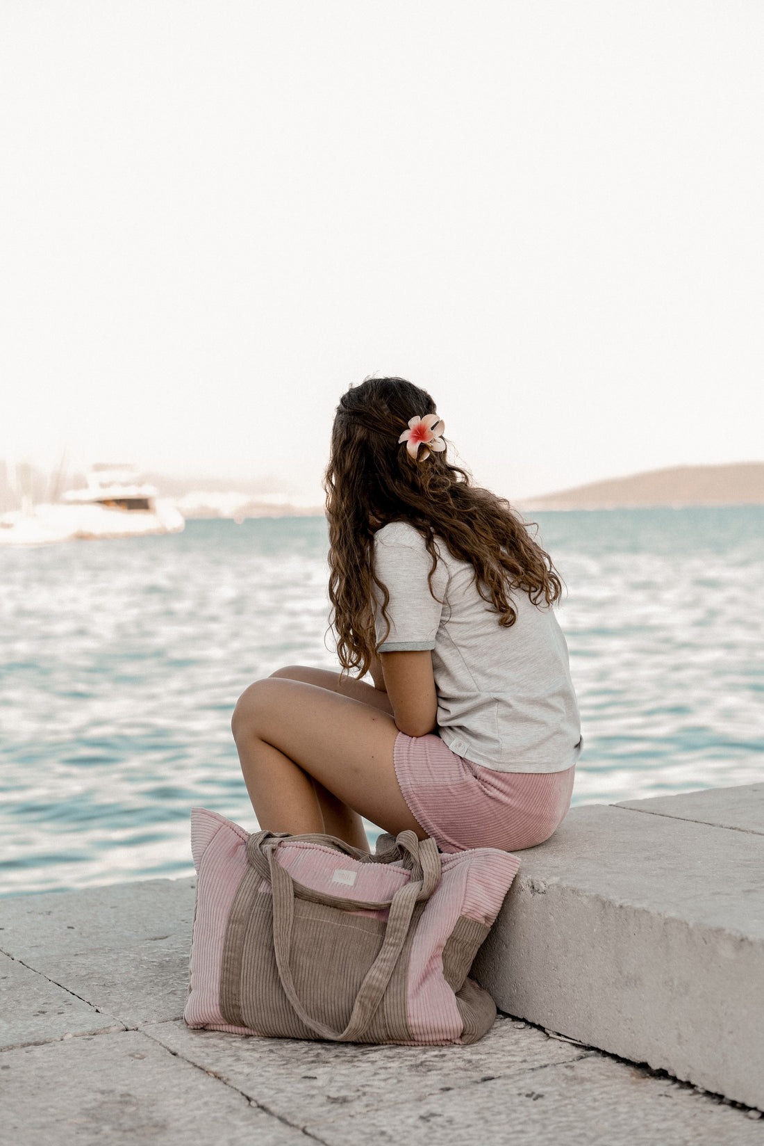 Mom- & Weekender-Tasche – Pink Coffee – Detailansicht 1