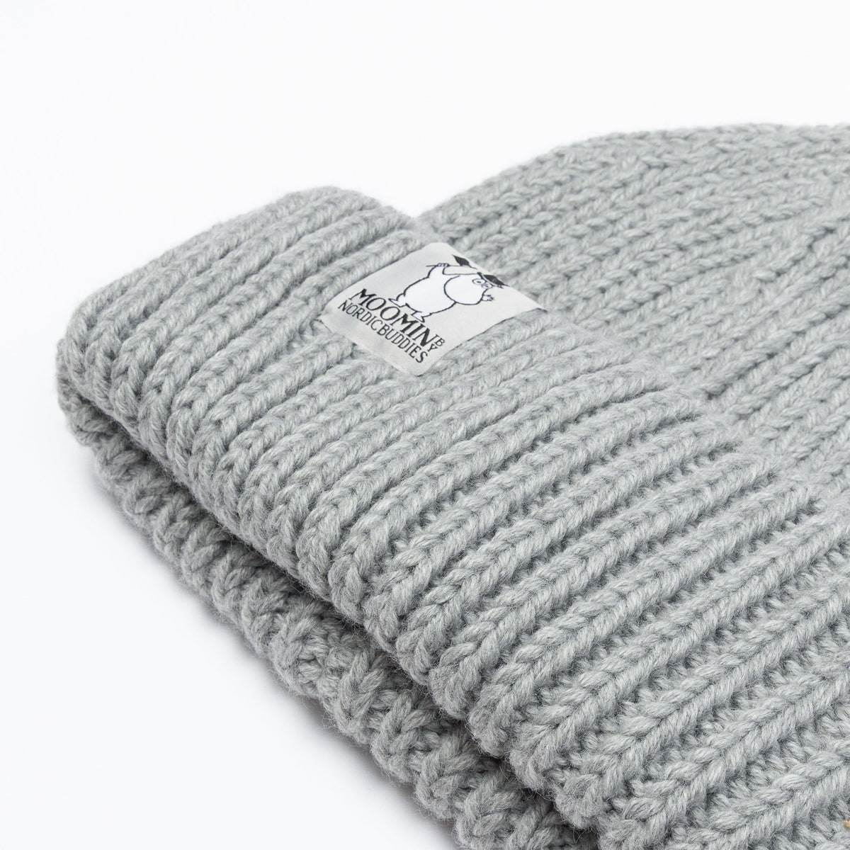Grobstrick – Beanie Moominpappa – Grau – Produktansicht 3