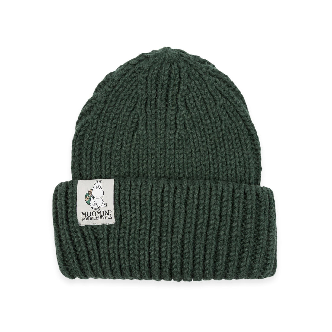 Grobstrick – Beanie Moomintroll – Grün – Detailansicht 2