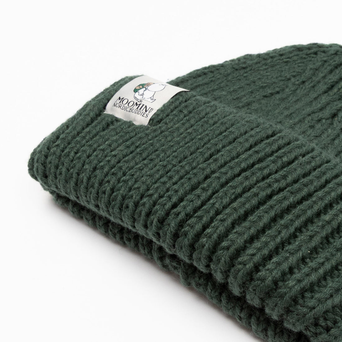 Grobstrick – Beanie Moomintroll – Grün – Detailansicht 1