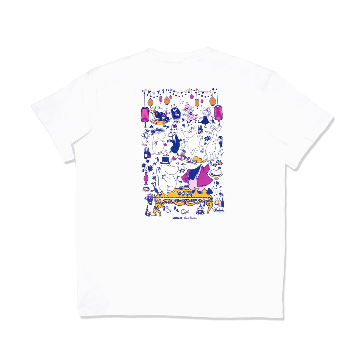 Schweres Unisex-T-Shirt Moomin Party – Weiß – Produktansicht 3