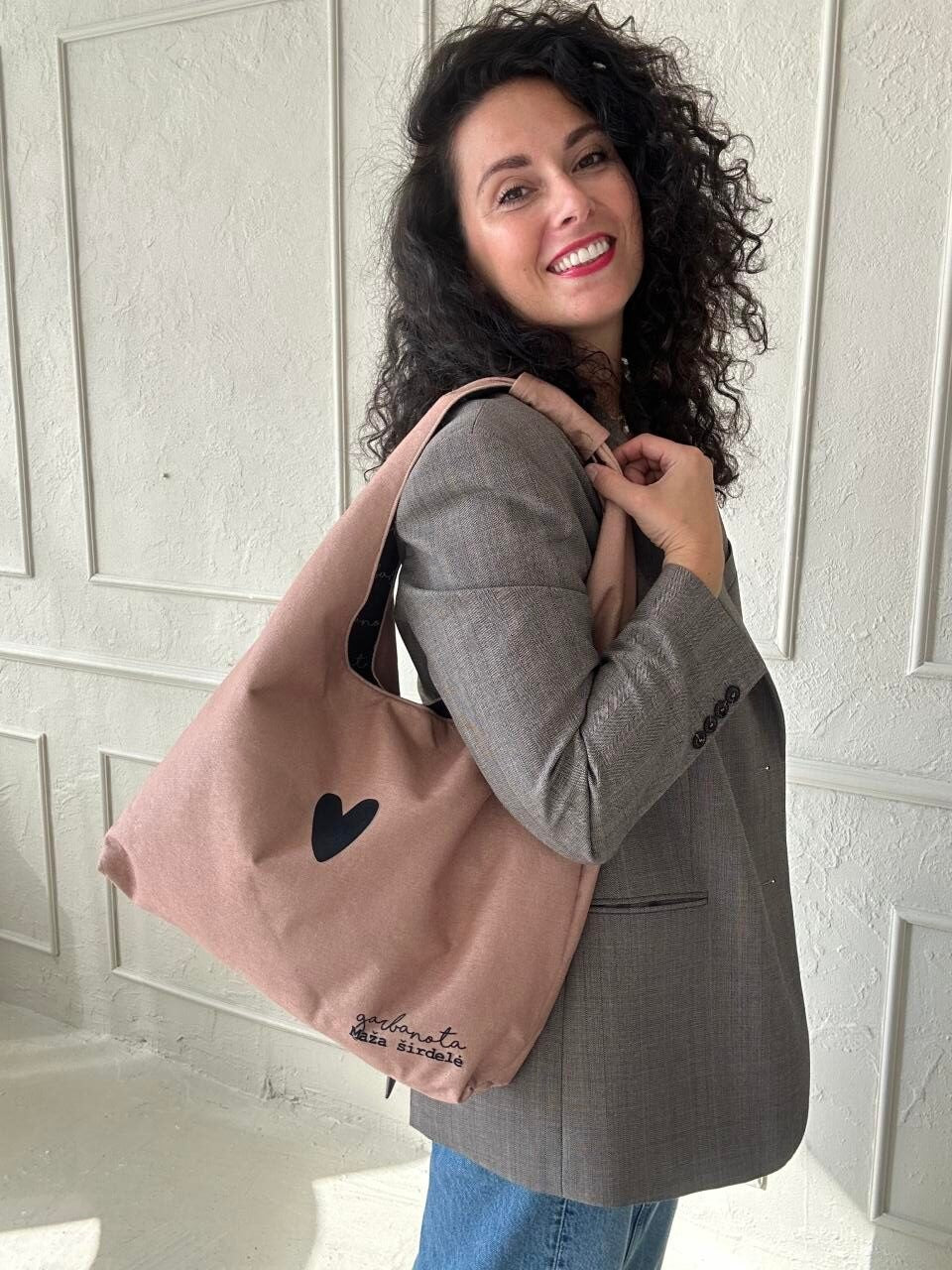 Moon Handtasche Heart – Creme – Produktansicht 4