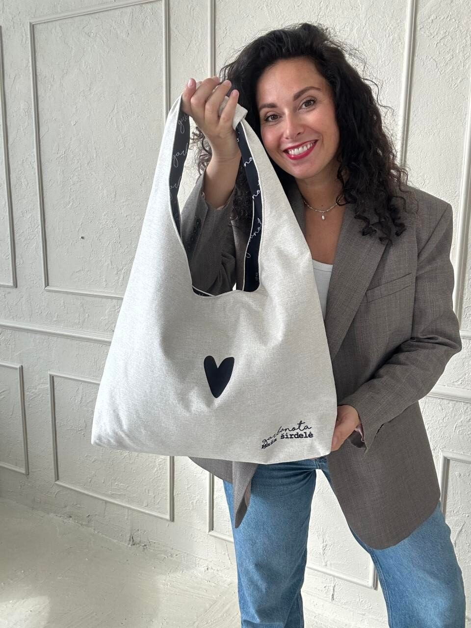 Moon Handtasche Heart – Weiß – Detailansicht 2