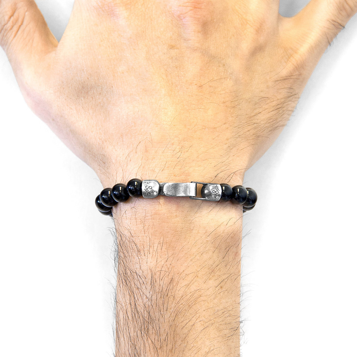 Nachi Silberarmband mit Steinperlen – Schwarzer Onyx – Produktansicht 3