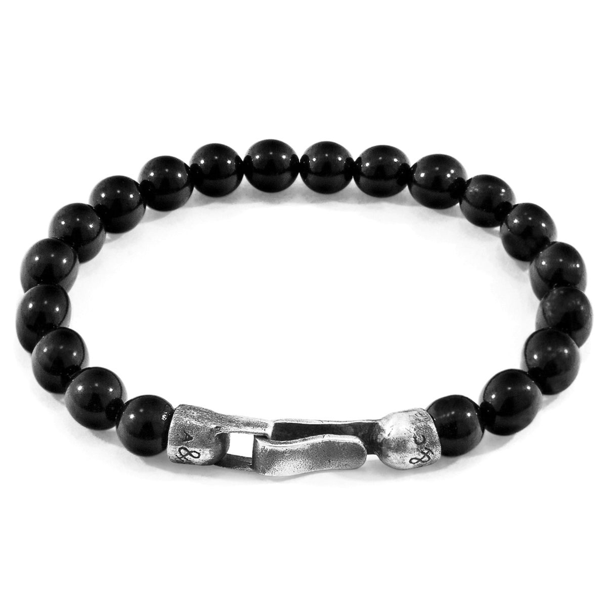Nachi Silberarmband mit Steinperlen – Schwarzer Onyx