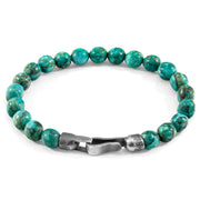 Nachi Silberarmband mit Steinperlen – Blauer Türkis
