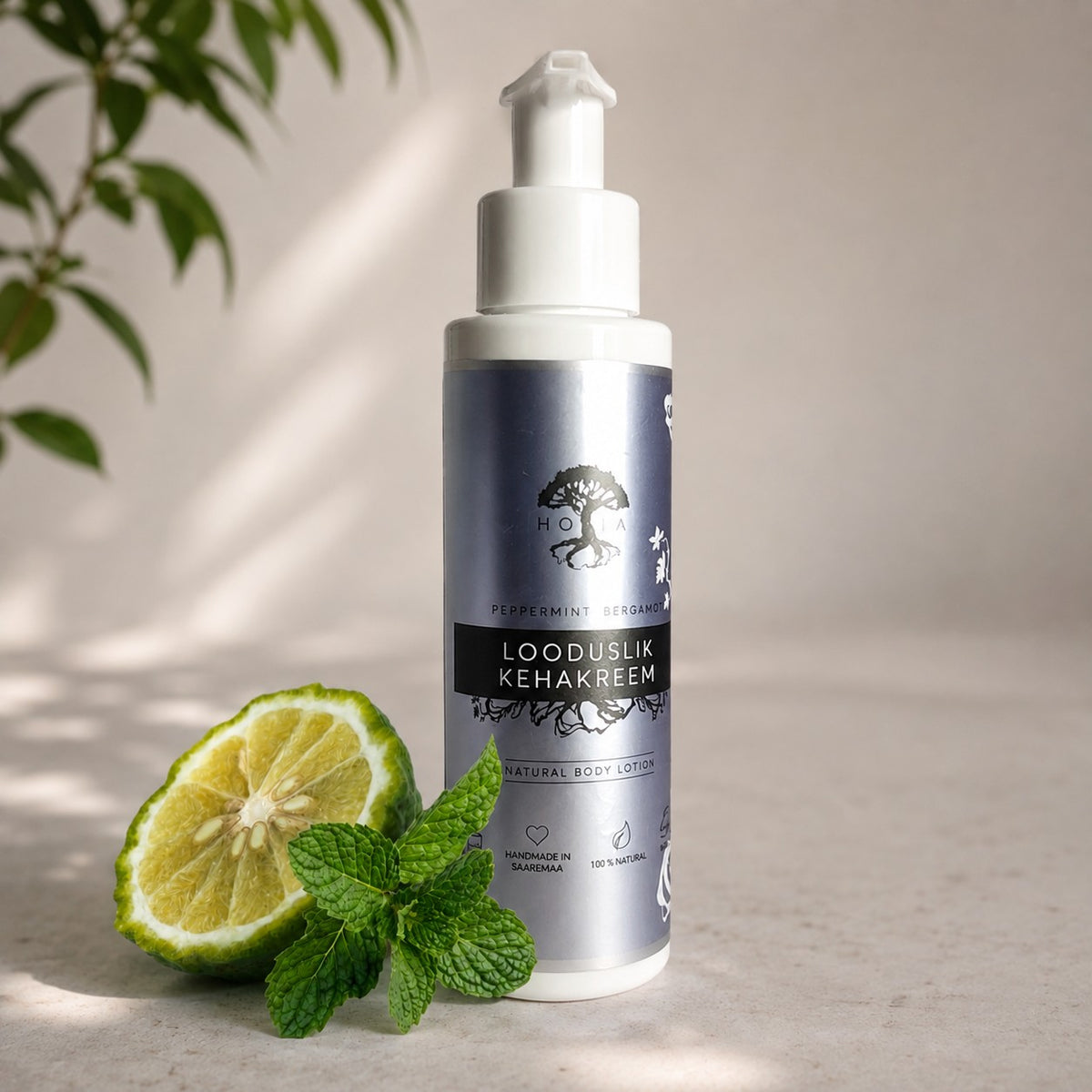 Natürliche Körpercreme Minze und Bergamotte, 100 ml