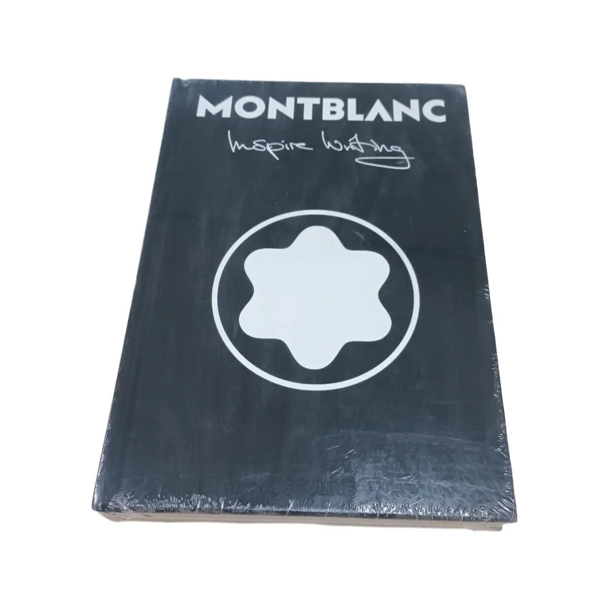 Montblanc Icon Book Notizbuch mit schwarzem Cover und weißem Logo, Vorderseite