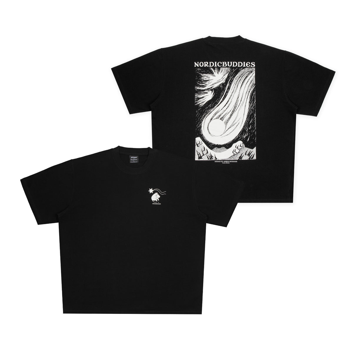 Novels Unisex T-Shirt – Schwarz – Produktansicht 3