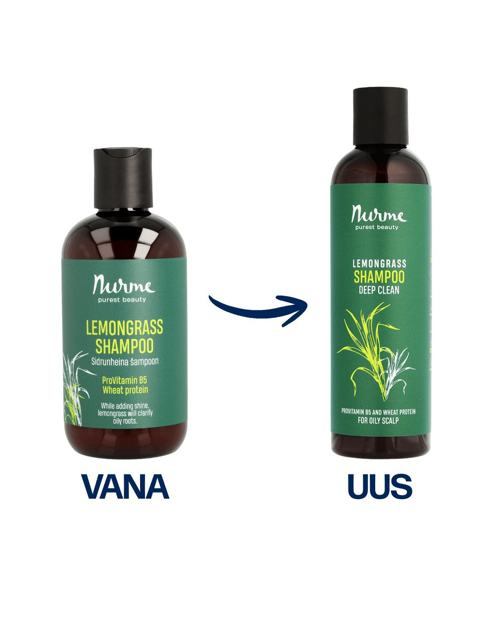 Nurme Zitronengras-Shampoo für fettige Kopfhaut, 250 ml – Produktansicht 2