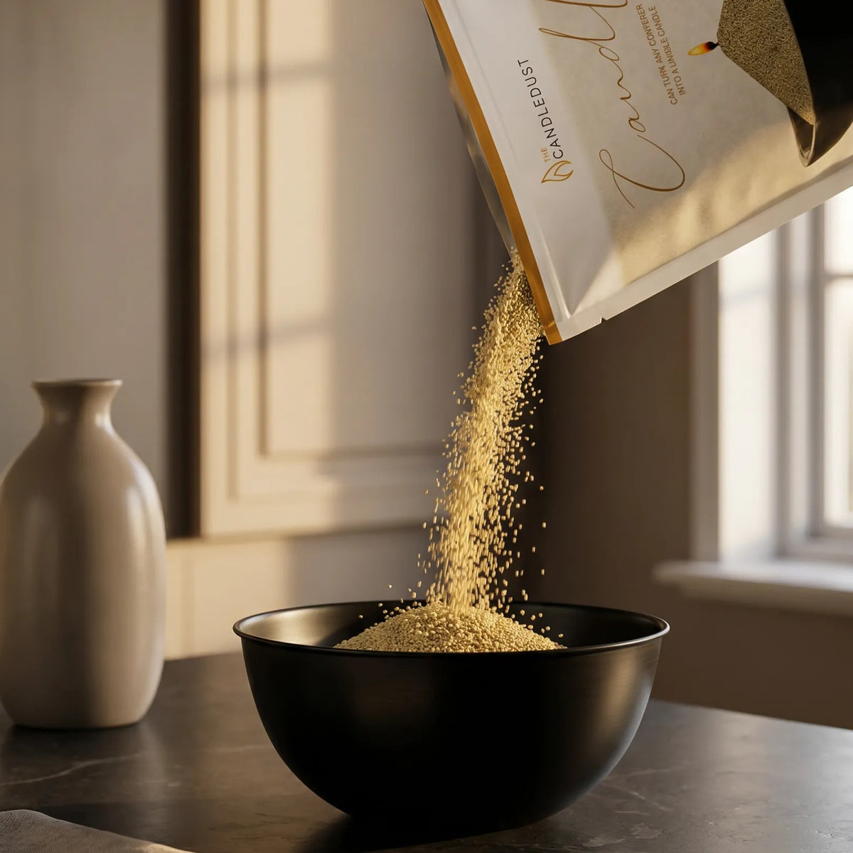 Olivgrün Duftfreies Kerzenpulver – Nachfüllung, 1 kg – Produktansicht 2