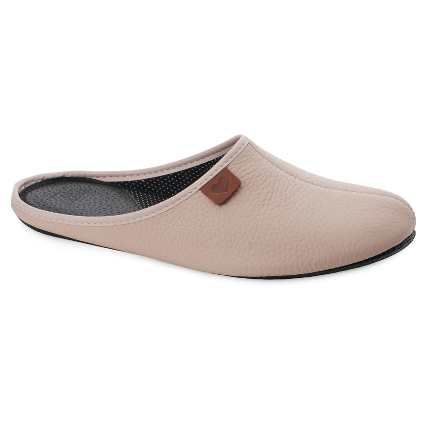 Leder Hausschuhe Sänna – Beige