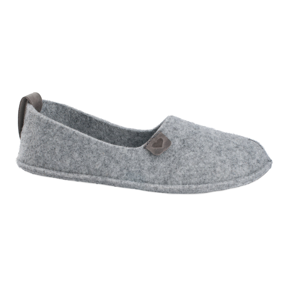 Naturfilz und Gummisohle Hausschuhe Toku – Grau