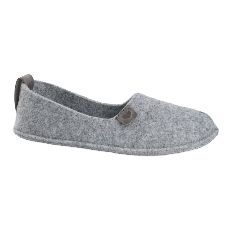 Naturfilz und Gummisohle Hausschuhe Toku – Grau