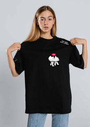 Oversize-T-Shirt „Less egos, more amigos“