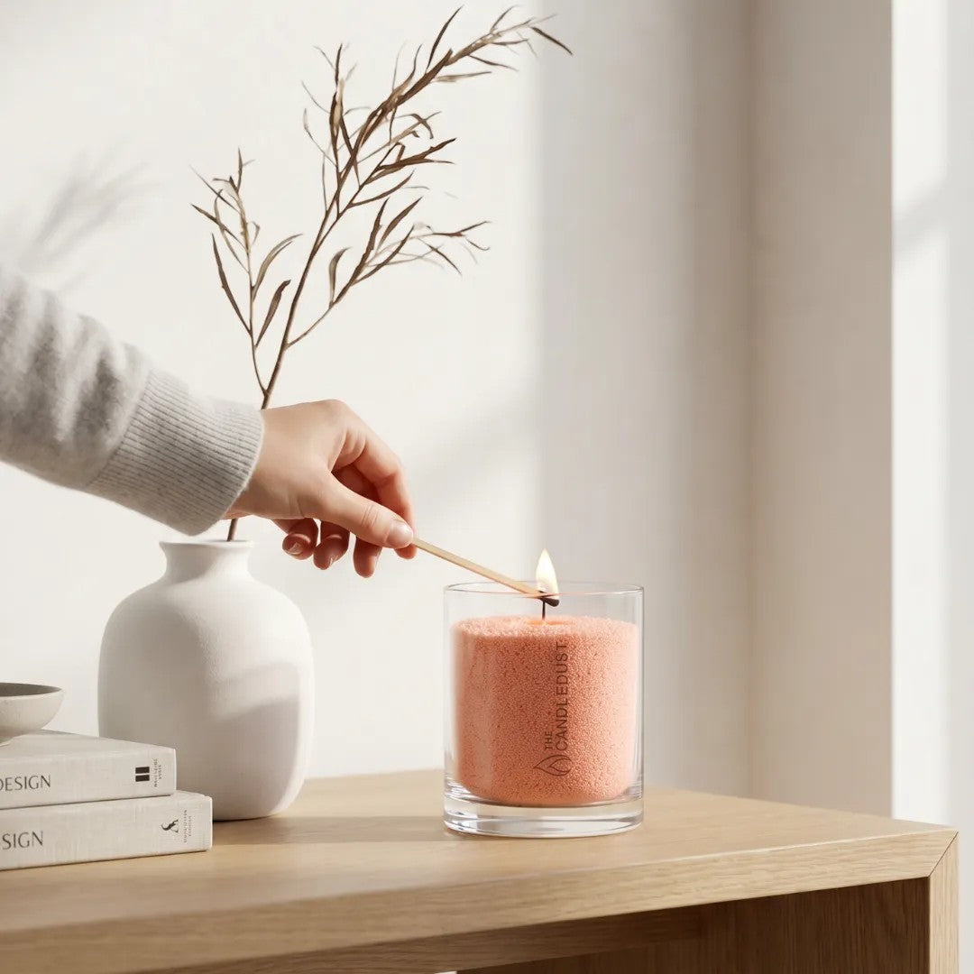 Peach Duftfreie Kerze im Glas, 160 g – Detailansicht 4