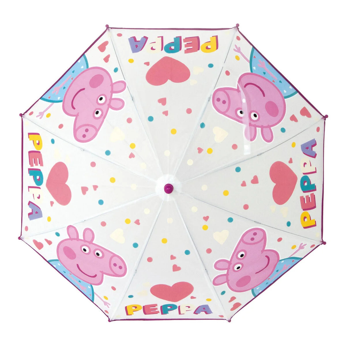 Kinder-Regenschirm Peppa Pig Having Fun – Rosa, 80 cm – Produktansicht 3