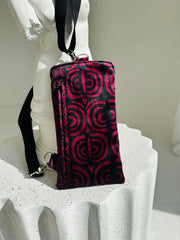 Handytasche – Bordeaux Muster