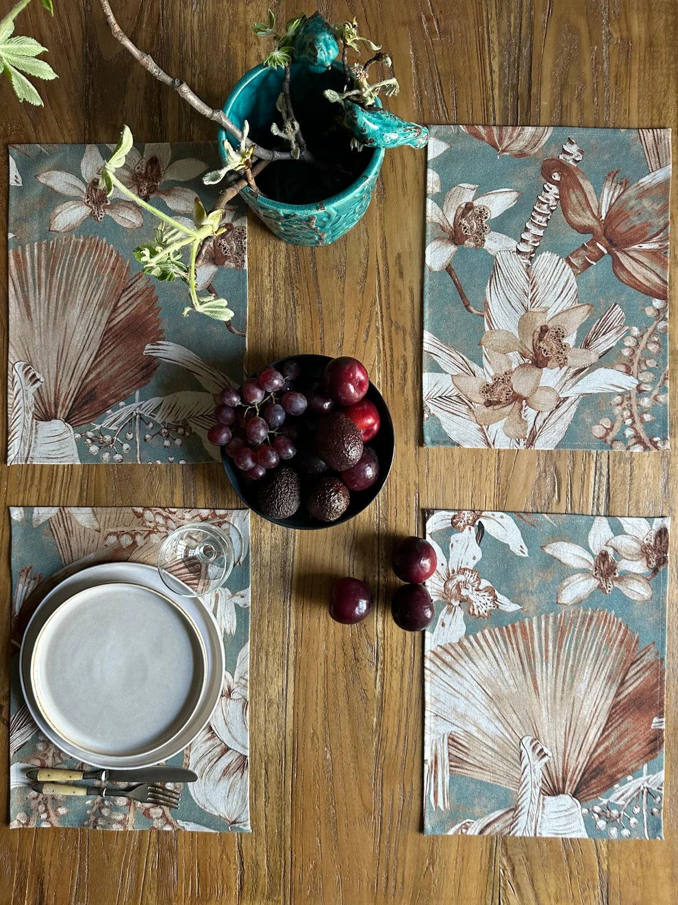 Tischset 30x43cm, Leinen-Baumwoll-Mix – Terra Flora – Produktansicht 3