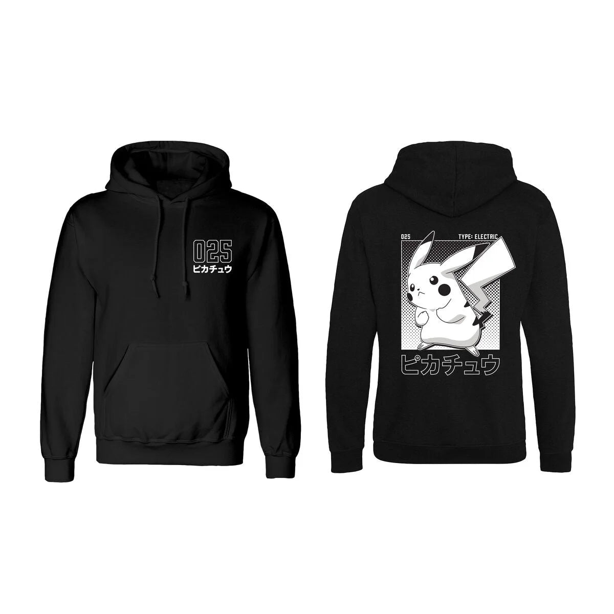 Pokémon Pikachu Unisex-Hoodie Schwarz