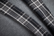 Grau 3 / 4 Ärmel Flannel – Collared Robe