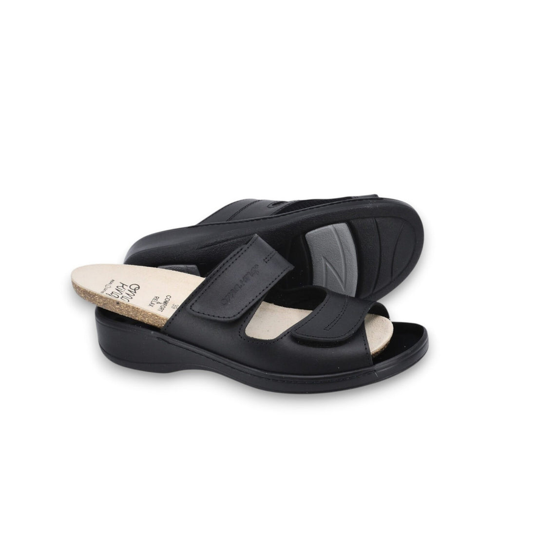 Professional Sandalen mit Fersenpolsterung – Schwarz – Detailansicht 1