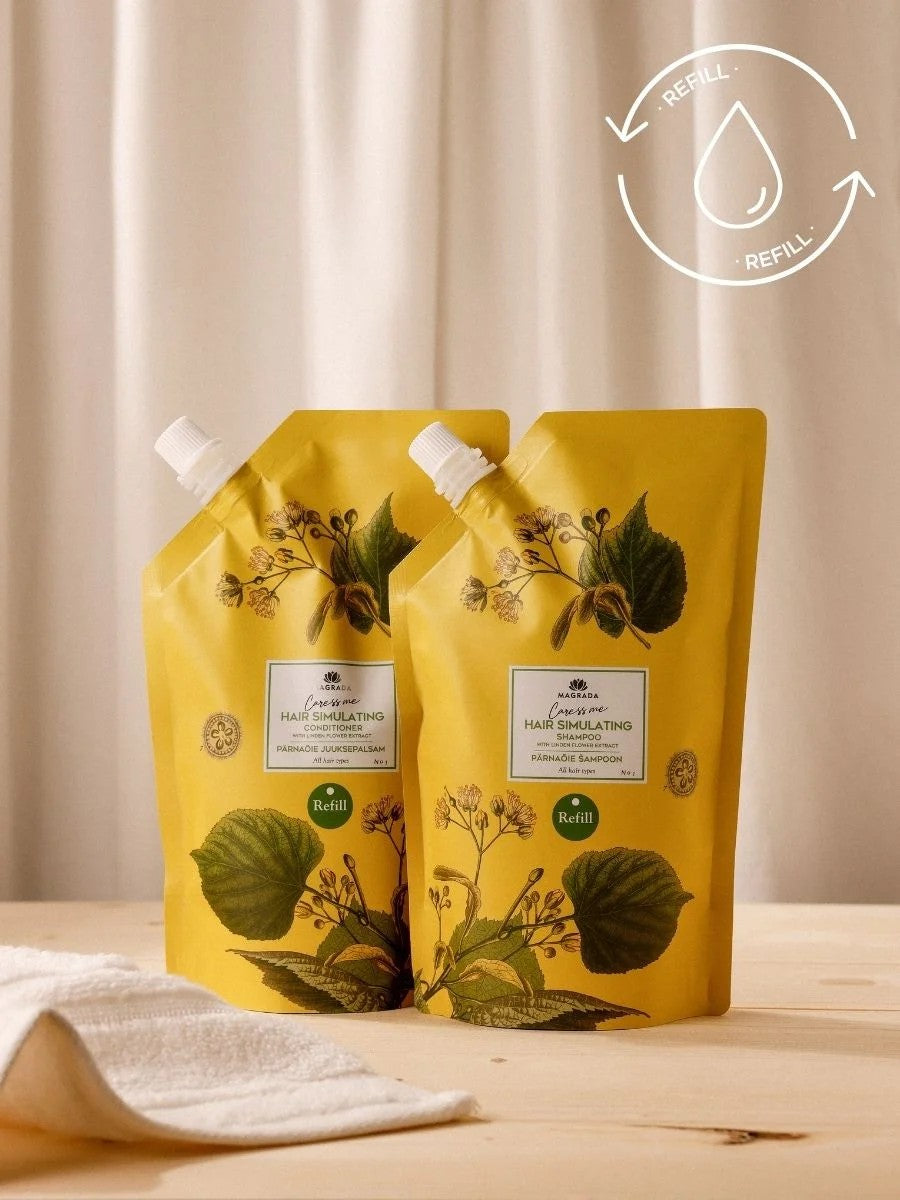 Nachfüllpackung für Lindenblüten Shampoo mit nordischem Birkenextrakt – 500 ml – Detailansicht 3