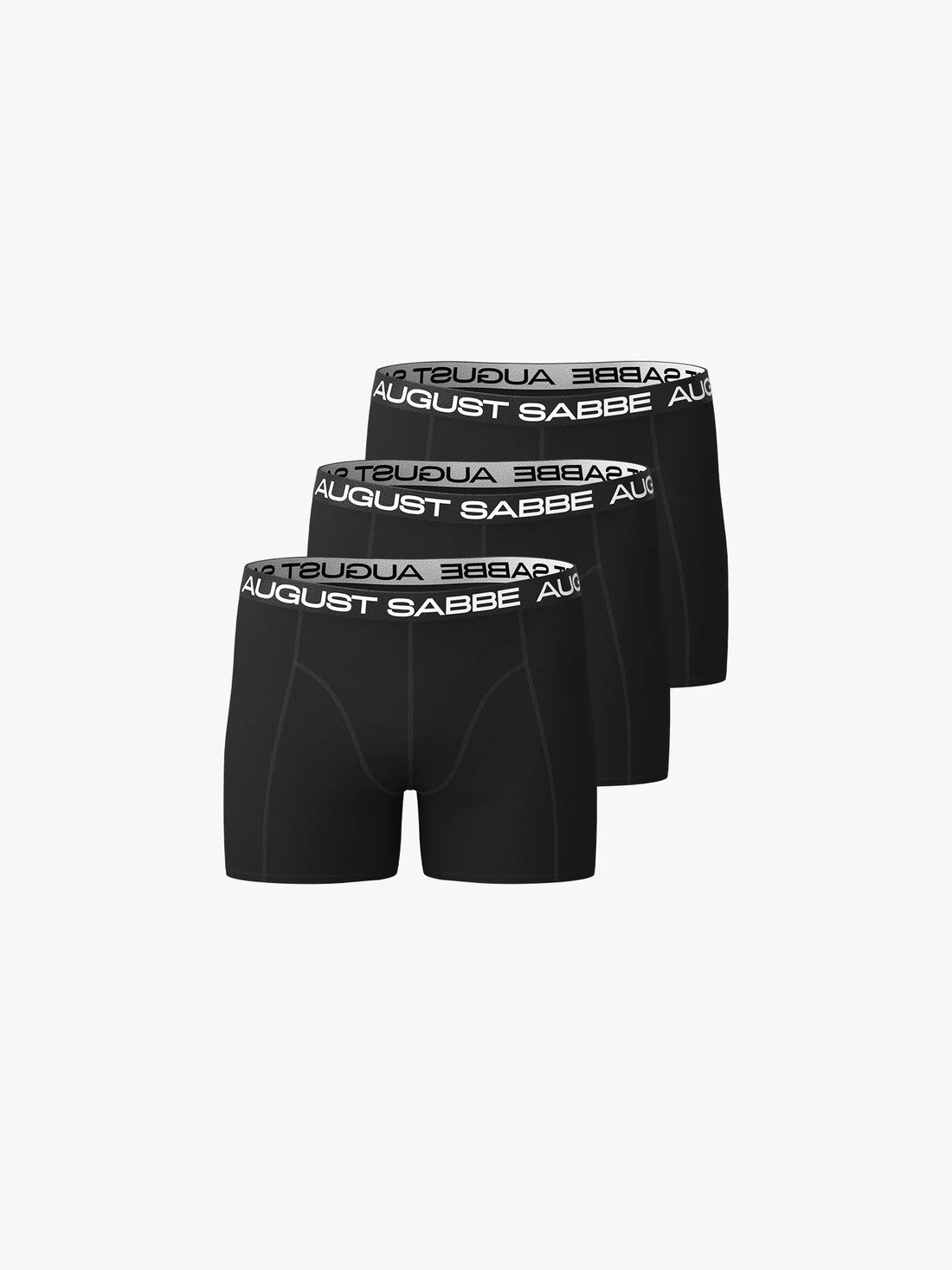 August Sabbe Daily Boxershorts Schwarz 3er-Pack – Detailansicht 2