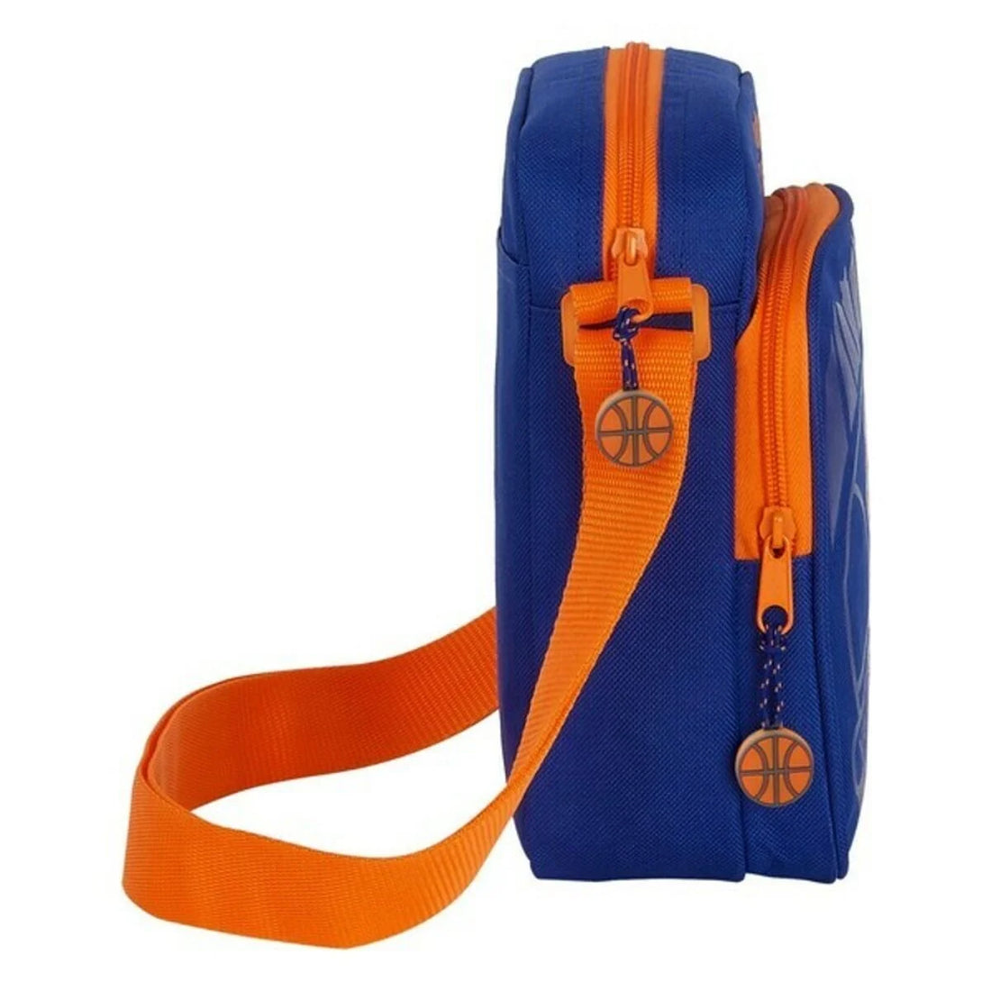 Schultertasche Valencia Basket M672 – Blau und Orange – Detailansicht 2