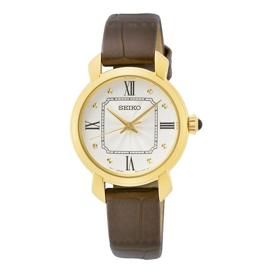 Seiko SUR500P1 Damenuhr Gold/Braun 29,2 mm