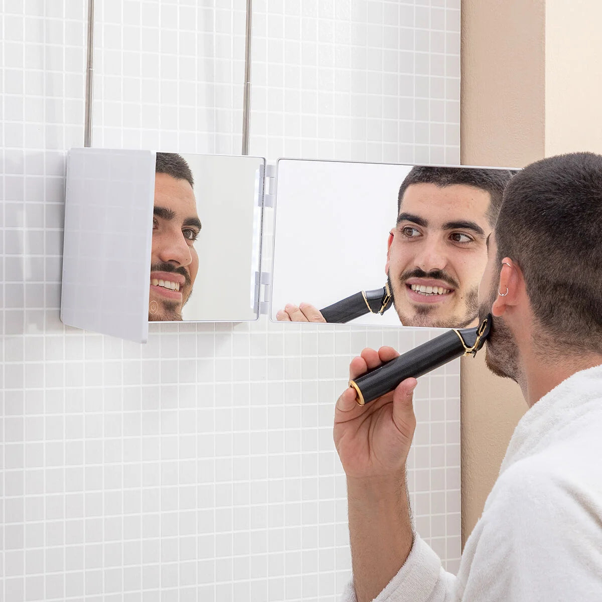 SelfKut LED-Badezimmerspiegel mit 360°-Ansicht – Produktansicht 5