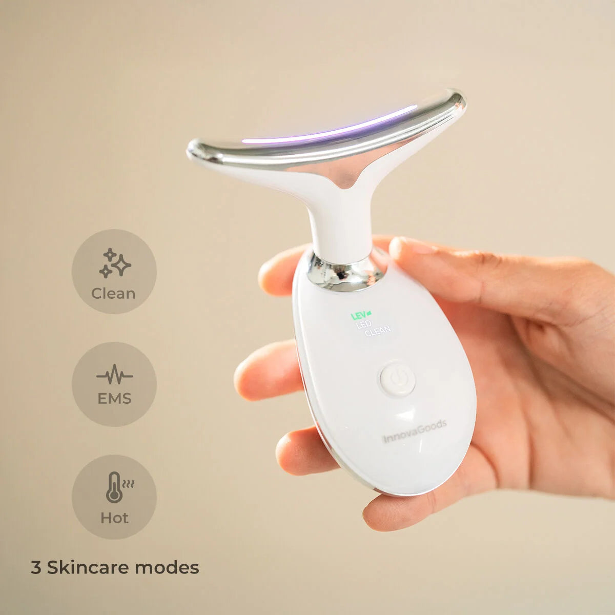 Gesichtspflegegerät Selora mit LED EMS und Wärme – Produktansicht 2