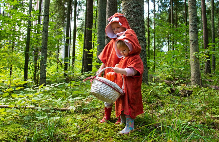 Kurzarm-Poncho FOX für Kinder, Größe 122-150