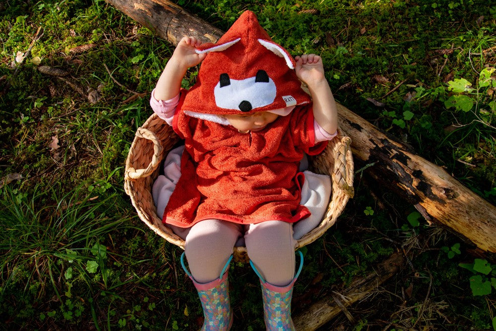 Kurzarm-Poncho FOX für Kinder, Größe 122-150 – Produktansicht 2