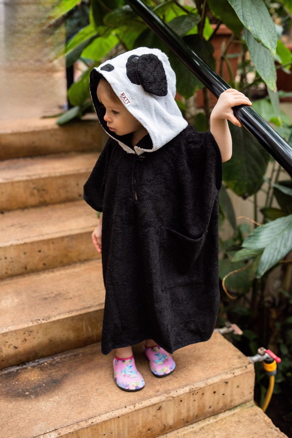 Kurzarm-Poncho PANDA für Kleinkinder, Größe 82/86-116 – Produktansicht 3