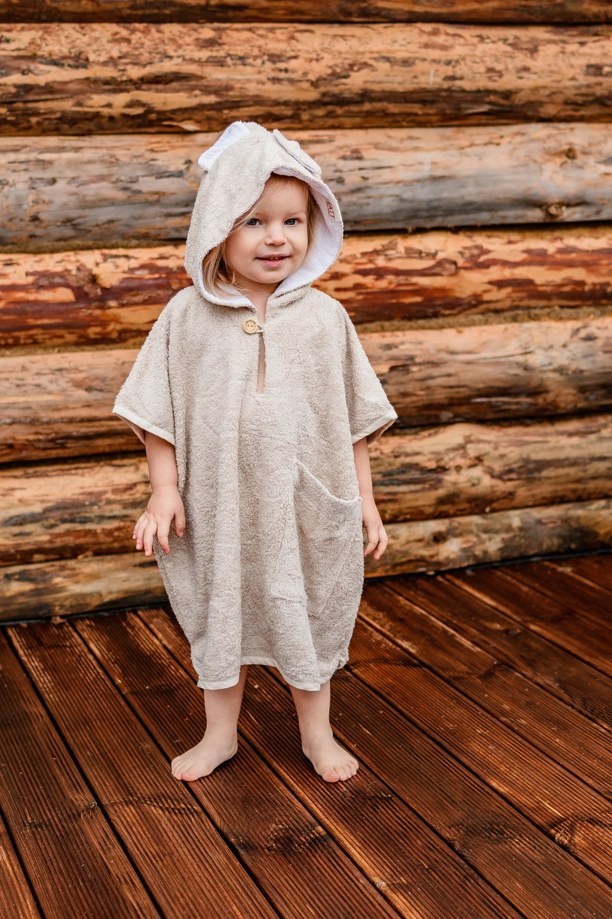 Kurzarm-Poncho TEDDY für Kleinkinder, Größe 82/86-116 – Produktansicht 5