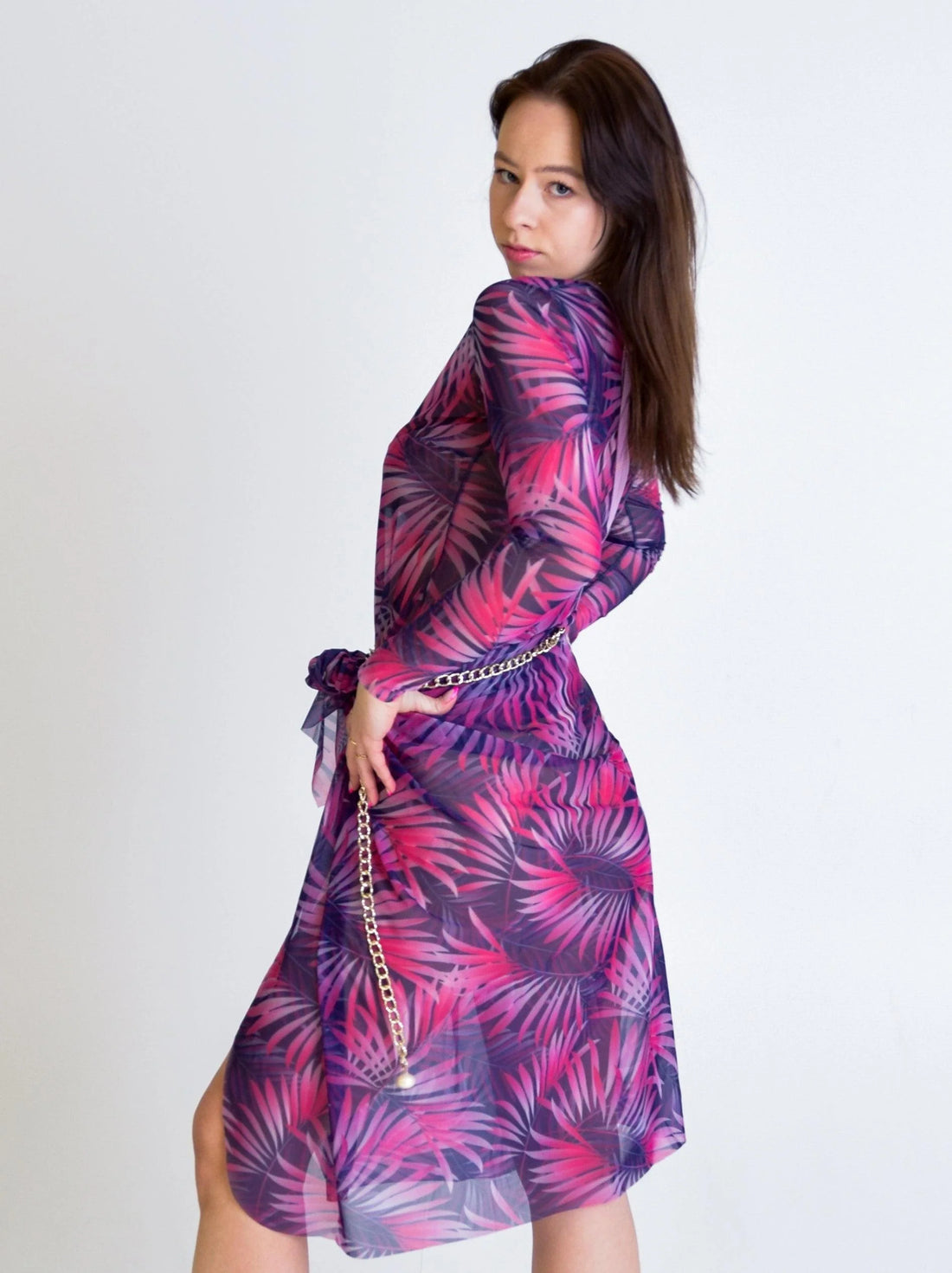 Durchbräunender Sarong Rosa Tropics – Detailansicht 1